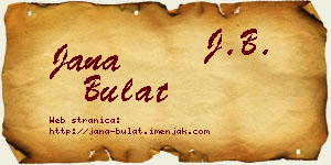 Jana Bulat vizit kartica